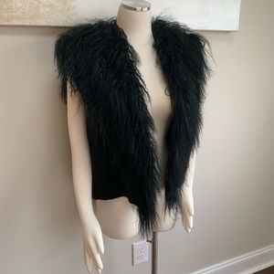 Helmet Lang fur knit vest